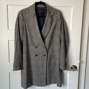 Zara longline checkered blazer size M